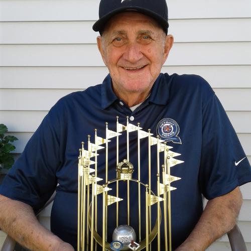 Don Wert with World Series trophy
