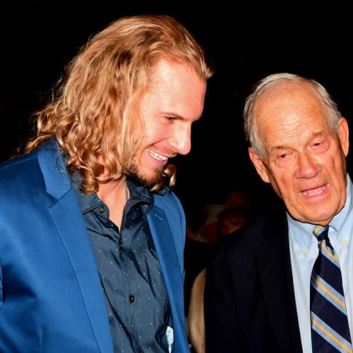 2021 Travis Jankowski and HOF Chairman Ed Flick
